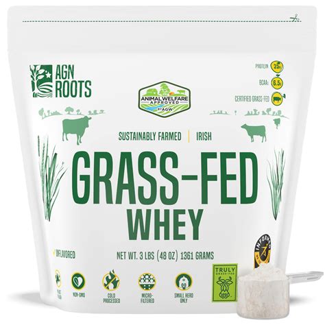 Buy Agn Roots Grass Fed Whey Protein Isolate Powder Unflavored