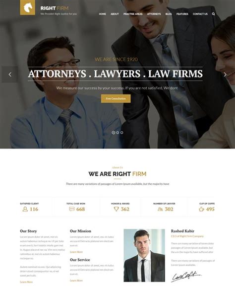 73 Best Lawyer Website Templates Free And Premium Freshdesignweb
