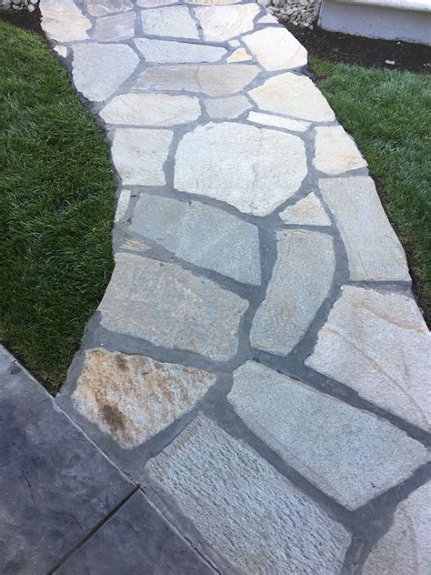Flagstone Pathway With Mortar Flagstone Pathway Flagstone Patio