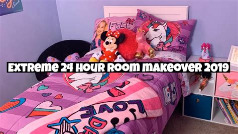 Extreme 24 Hour Small Room Makeover Jojo Siwa Room Tour Room Transformation 2019 Youtube