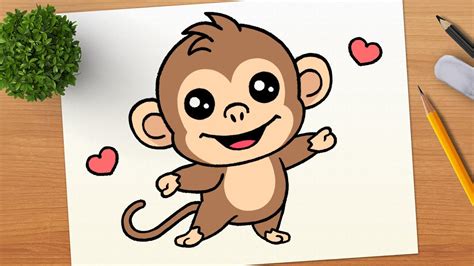 How To Draw A Cute Monkey Draw So Cute Easy Step By Step Youtube