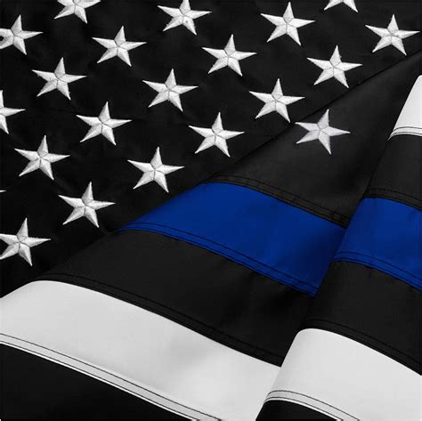 Fbnc Thin Blue Line Flag 3x5 Ft Durable Nylon Police Flag