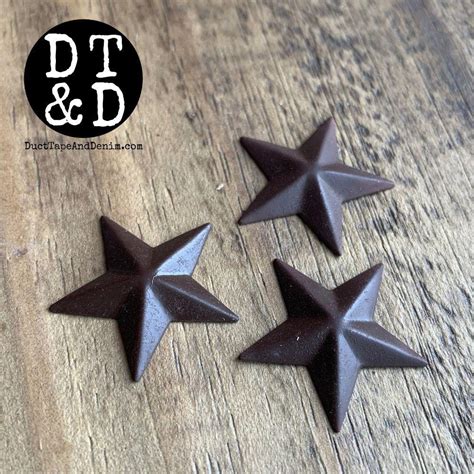 Rustic Metal Stars 5 1 Inch Duct Tape And Denim For Christmas