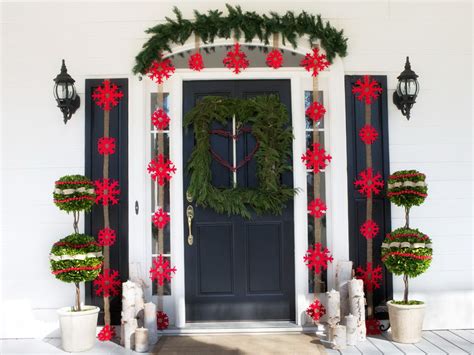 Decorating Front Porch Columns For Christmas Home Design Ideas