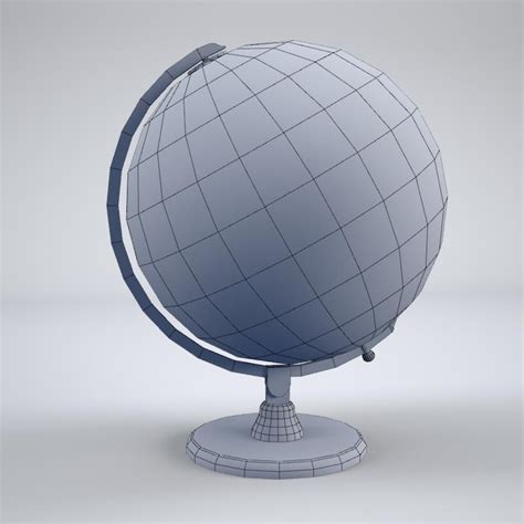 World Globe 3d Model 1 3ds Unknown Fbx Max Obj Free3d