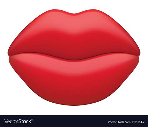 Female Sexy And Lips Mouth Cartoon Icon 3d Vector Image