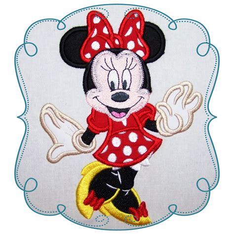 Minnie Mouse Applique Machine Embroidery Design Pattern Instant