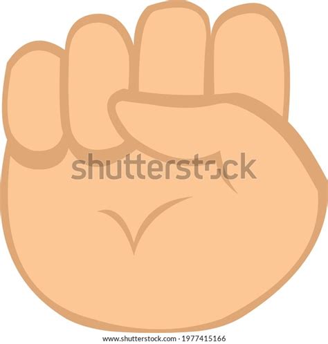 Vector Emoticon Illustration Closed Hand Stock Vector Royalty Free