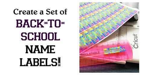 Create A Set Of Back To School Name Labels Typeface