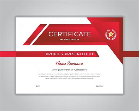 Certificate Of Appreciation Golden Shapes And Badge Template Vector