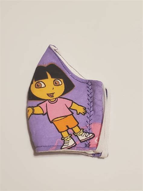 Hand Made Dust Maskface Mask Dora The Explorer And Boots Etsy