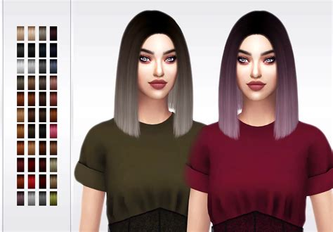 Sims 4 Hairs Frost Sims 4 Simpliciaty`s Bodak Hair Retextured