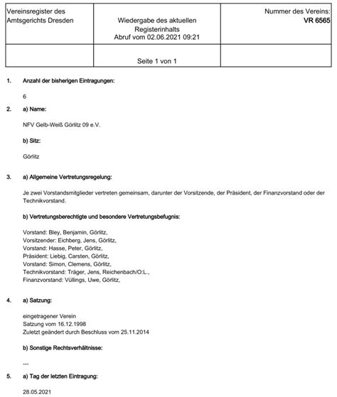 Mitgliederinformation Update Nfv Gelb Weiß Görlitz 09 Ev