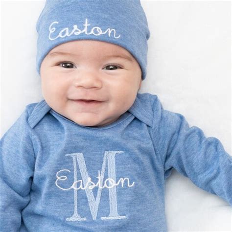 Baby Boy Personalized Coming Home Outfit Newborn Personalized Etsy