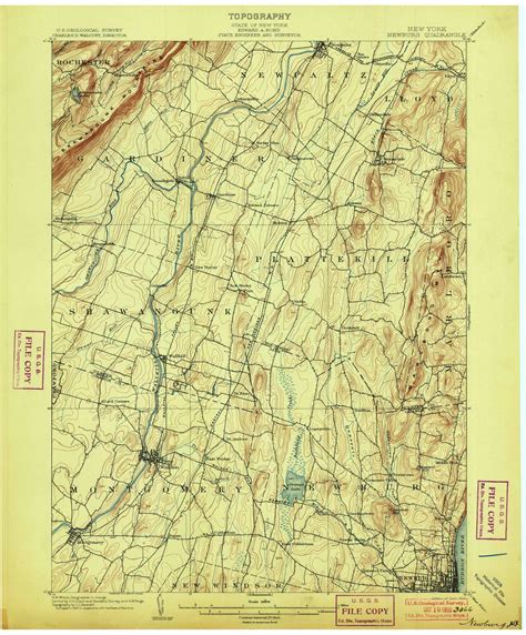 Newburg Ny 1903 1903 Usgs Old Topo Map 15x15 Ny Quad Old Maps