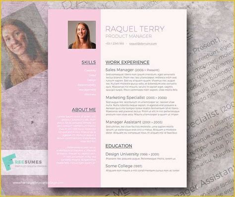 Pink Resume Template Free Of Resume Templates Cover Letters And Cv