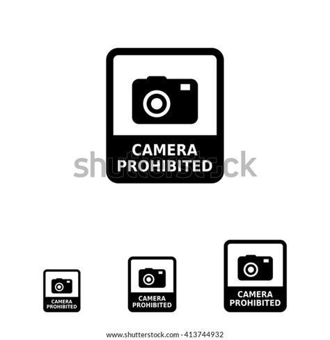 No Camera Sign Icon Stock Vector Royalty Free 413744932 Shutterstock
