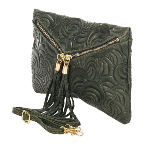 Green Leather Clutch Bag Brandalley