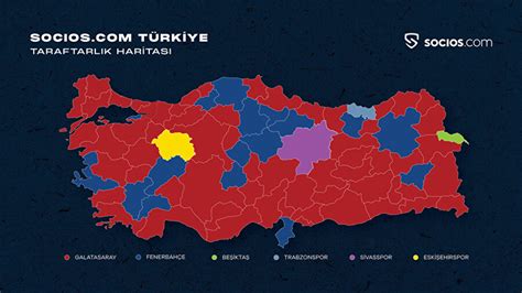 Türkiye nin taraftar haritası belli oldu