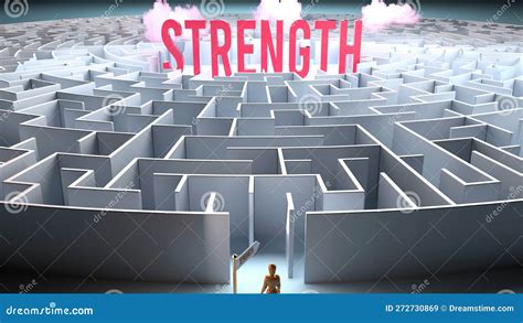A Challenging And Complicated Path To Find And Obtain Strength Stock Illustration Illustration