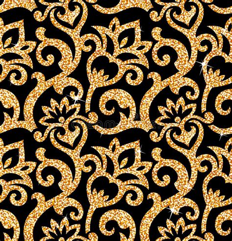 Floral Golden Wallpaper Stock Vector Illustration Of Expensive 66384242