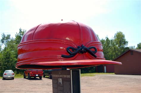 Worlds Largest Stormy Kromer Hat Sculpture World Record In Ironwood