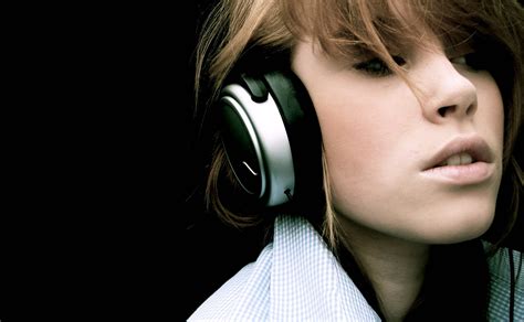 Headphones Girl Girl With Headphones Headphones Listening To Music