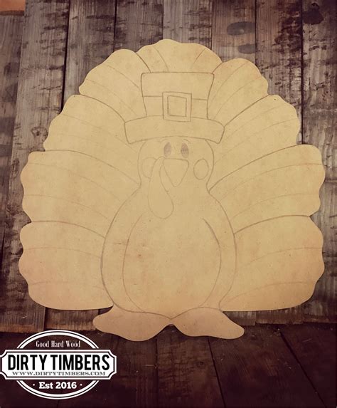 Unfinished Turkey Fall Door Hanger Thanksgiving Diy Blank Wood Cut Out