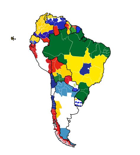 Subdivisions Flag Map Of South America Vexillology