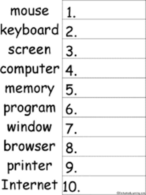 Looking for a way on how to alphabetize in a word document? 10 Computer Words Alphabetical Order Worksheet Printout ...