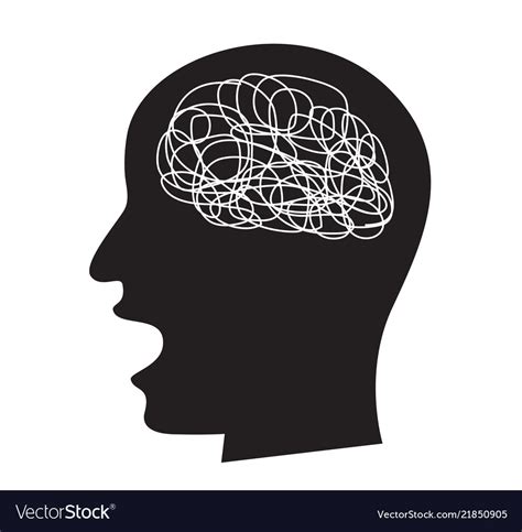 Confused Concept With Busy Brain Draw Royalty Free Vector