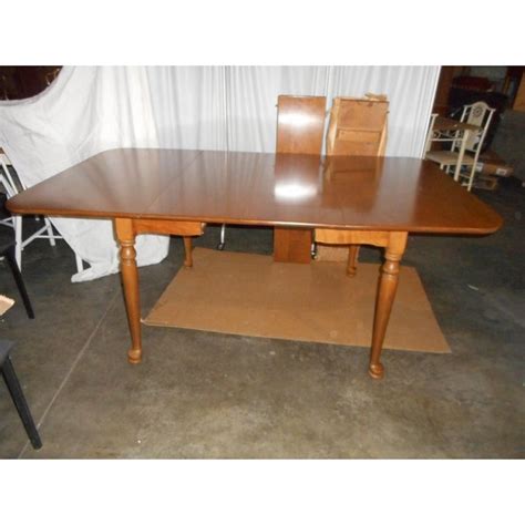 Ethan Allen Drop Leaf Gate Leg Style Dining Table 2 Leaves Pads Chairish