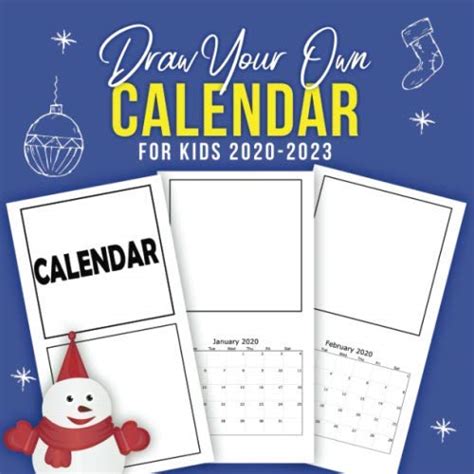 Draw Your Own Calendar For Kids 2020 2023 A 3 Year Wall Calendar For