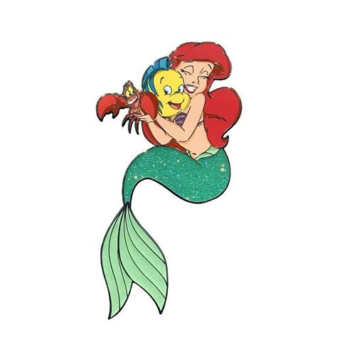 Disney Artland Little Mermaid Ariel Sebastian Flounder Hug Le 300 Pin Ebay