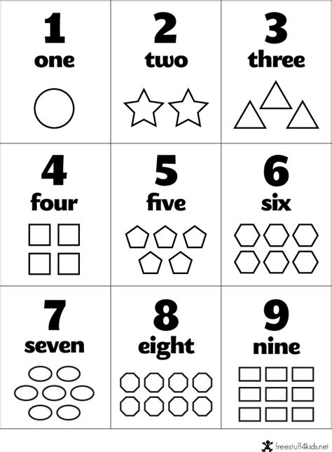 Free Printable Number Shape And Color Flashcards Numbers Preschool