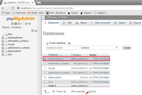 * sebelum memulai instal program versi full anda harus menghapus program ipos 4.0 versi beta atau versi sebelumnya. Cara Menghapus Database di phpMyAdmin XAMPP - INDOAMATERASU