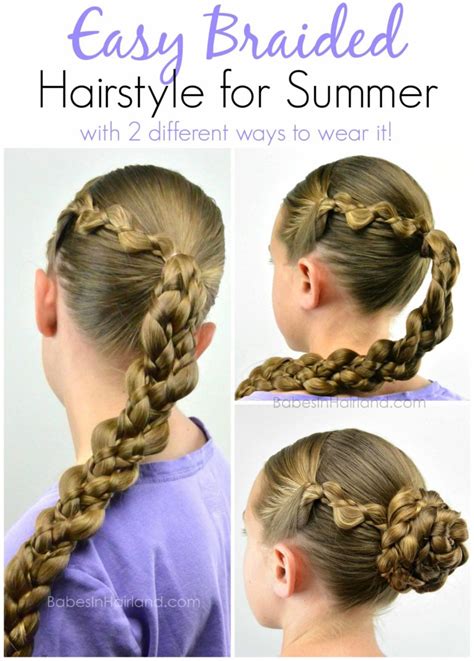 This is the perfect hairstyle for valentine's day. Easy Braided Style for Summer from BabesInHairland.com # ...