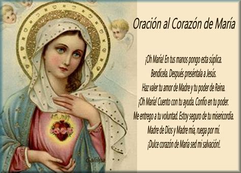 Imágenes Religiosas De Galilea Oración Al Corazón De María