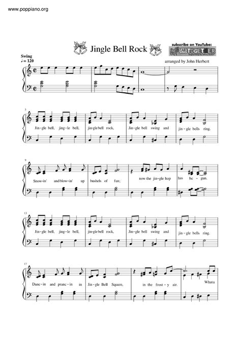 Bobby Helms Jingle Bell Rock Sheet Music Pdf Free Score Download ★