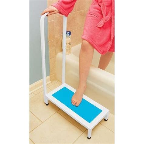 Non Slip Safety Support Bath Step With Handle Supports Up To 500 Lbs Shower Chair Store