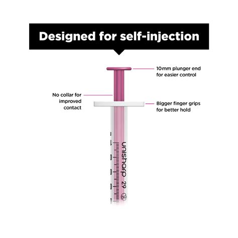 Unisharp 1ml 29g Fixed Needle Syringe Pink