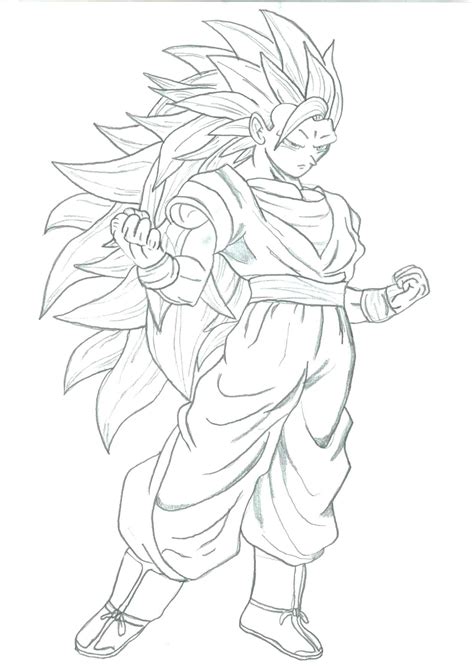 Super Saiyan 3 Goku Disegni Da Colorare Astratti Disegni Da Colorare