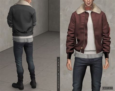 Bomber Jacket With Fur Collar P At Darte77 The Sims 4