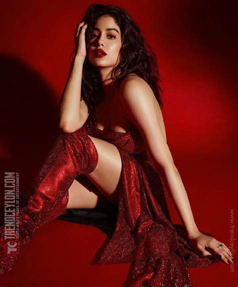 Gorgeous Actress Janhvi Kapoor Enticing Stills In A Thigh High Slit Dress