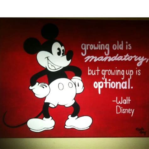 Hand Painted Mickey Mouse With Inspirational Walt Disney Quote More