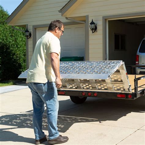 Bi Fold Aluminum Trailer Ramps 48 In X 79 In Utility Ramp