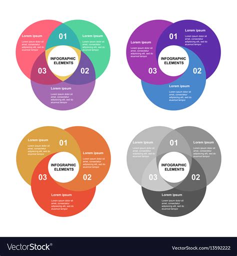 Circle Infographics Set Template For Diagram Vector Image