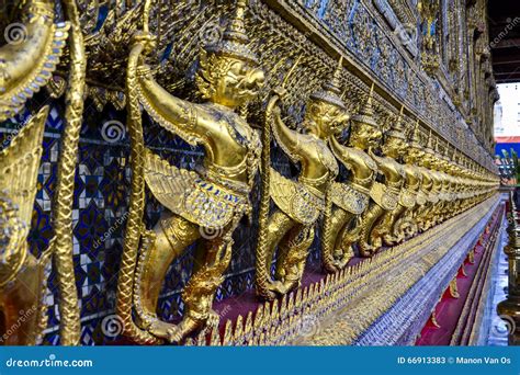 Golden Garuda At The Wat Phra Kaew Temple At The Grand Palace In