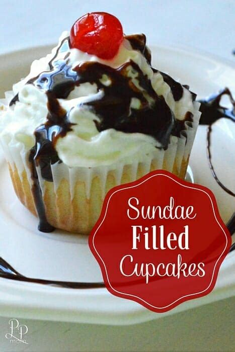 How about a cupcake with filling inside? Sundae Filled Cupcakes (Perfect July 4th Treat)