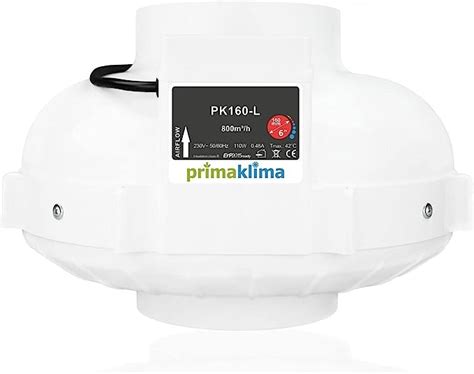 Extractor de aire UFO RVK Prima Klima 800 m³ h 160mm PK160 MES